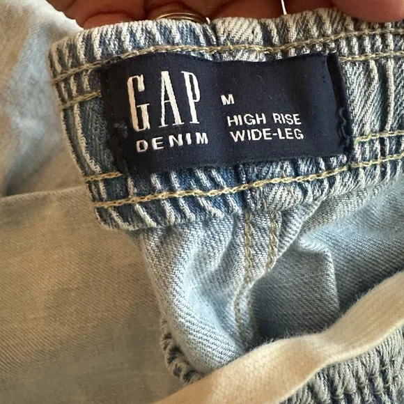 GAP Light Blue wide leg high rise Women's Jeans - Picture 2 of 3